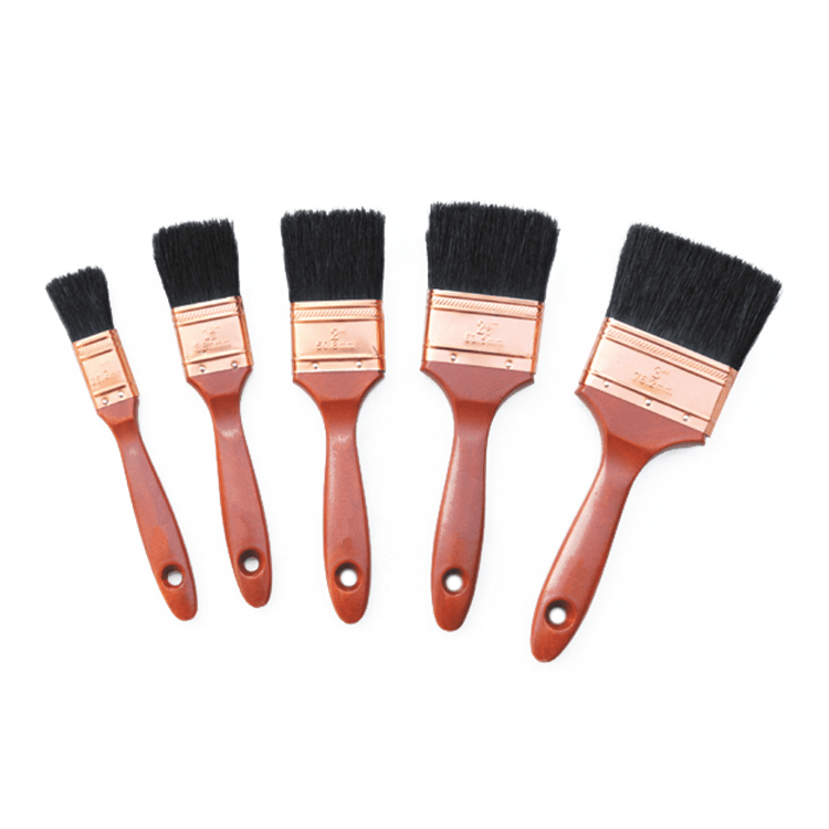 Pincéis de pintura profissional com acabamento elegante Pincel de cerdas útil com alça de plástico para decoração de parede